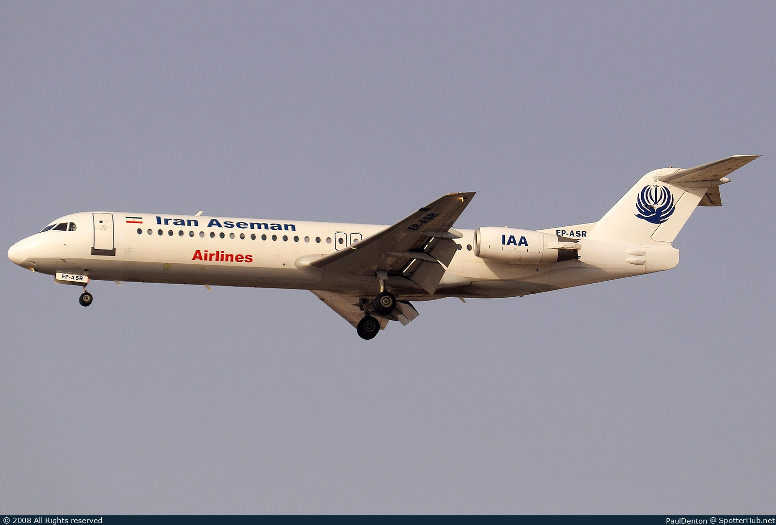 Photo of EP-ASR - Fokker 100 operated by Iran Aseman Airlines