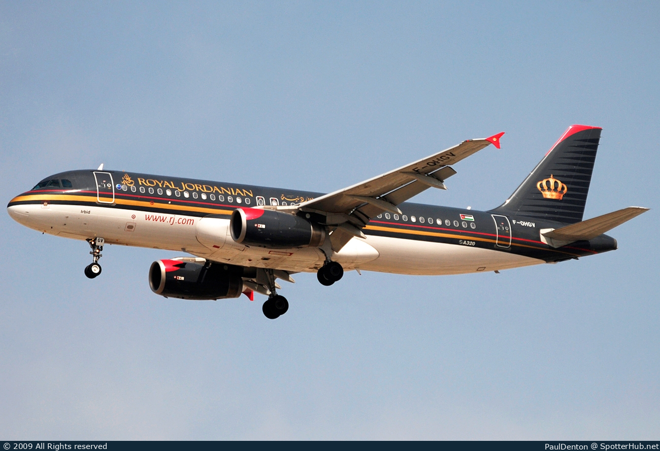 Photo of F-OHGV - Airbus A320-232 operated by Royal Jordanian Airlines