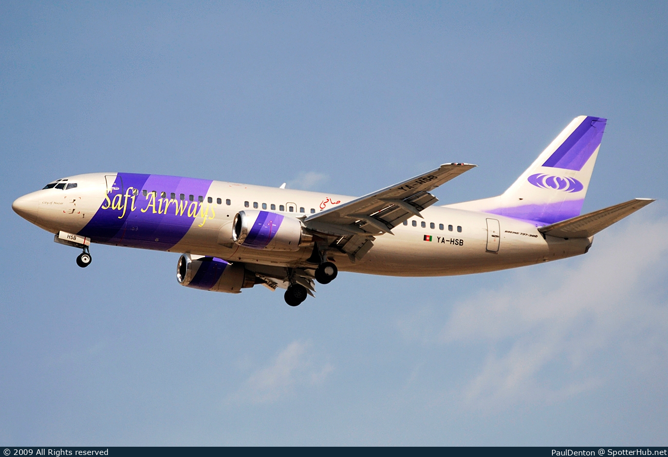 Photo of YA-HSB - Boeing 737-3J6 operated by Safi Airways