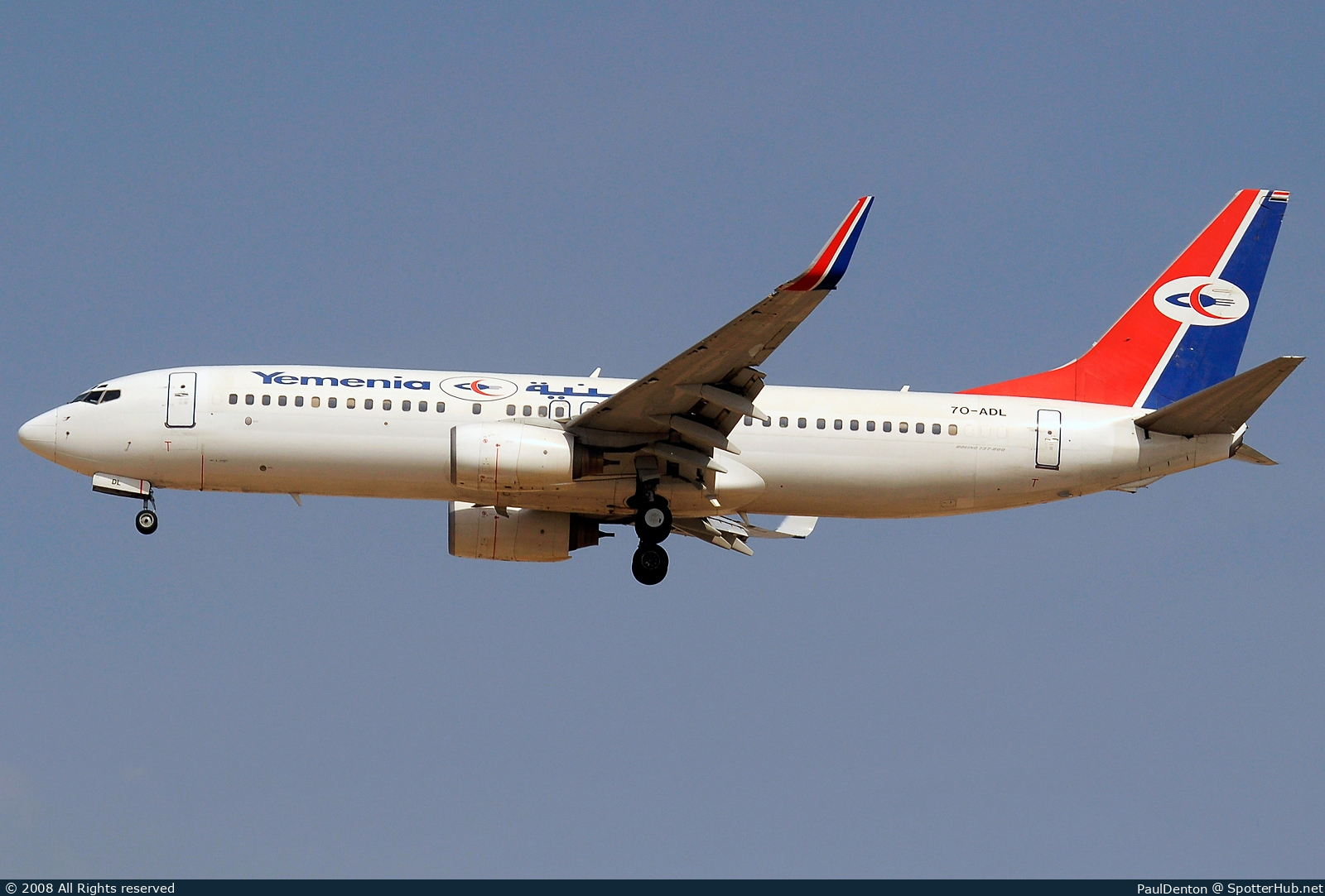 Photo of 7O-ADL - Boeing 737-8Q8 operated by Yemenia