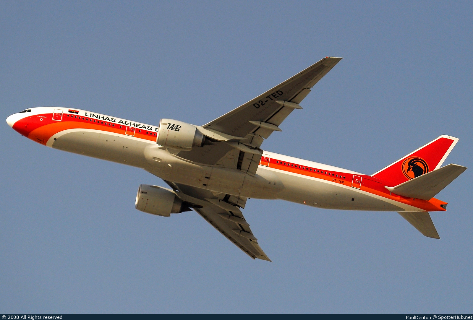Photo of D2-TED - Boeing 777-2M2(ER) operated by TAAG Angola Airlines