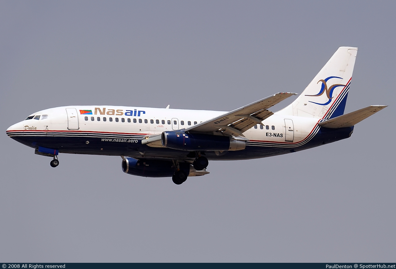 Photo of E3-NAS - Boeing 737-2Q8(Adv) operated by Nasair Eritrea