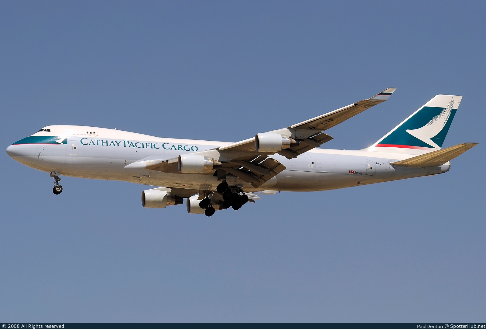 Photo of B-LIF - Boeing 747-467F(ER) operated by Cathay Pacific Cargo