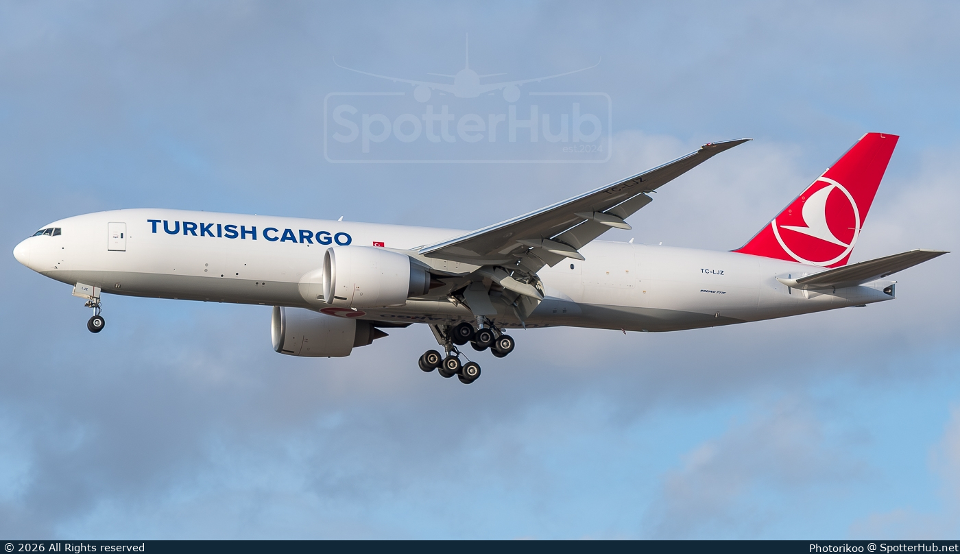 Photo of TC-LJZ - Boeing 777-F operated by Turkish Airlines Cargo