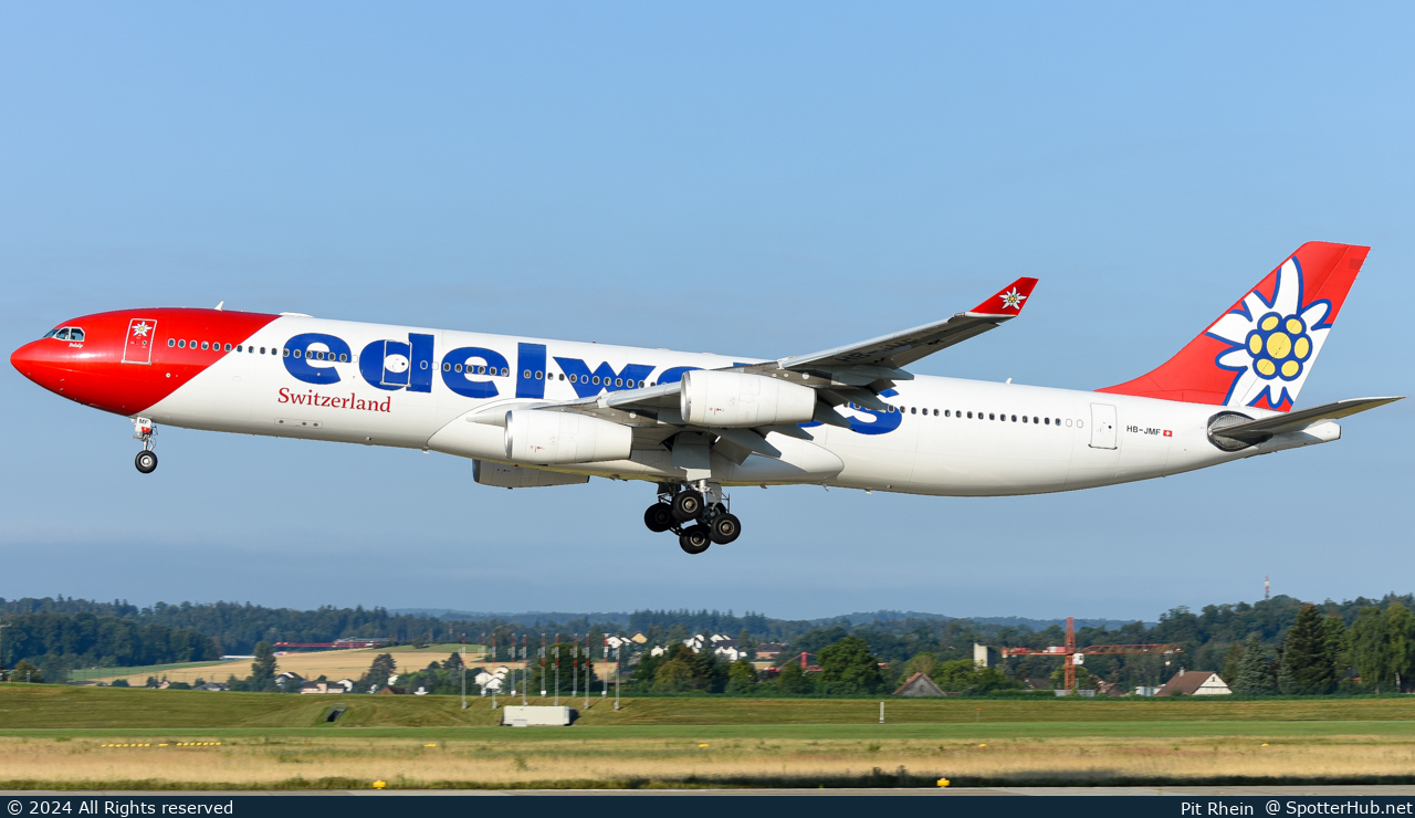 Photo of HB-JMF - Airbus A340-313 operated by Edelweiss Air
