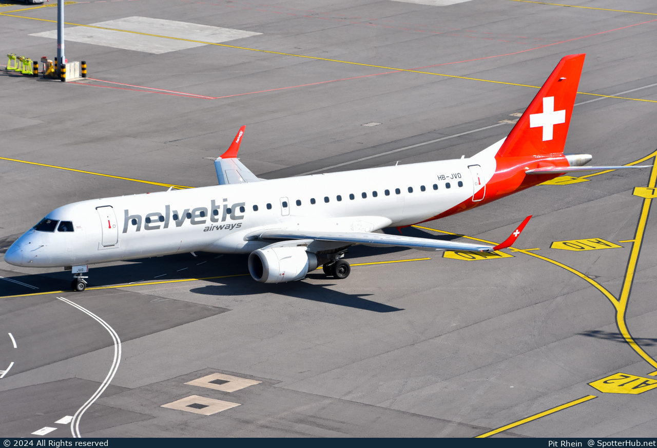 Photo of HB-JVO - Embraer ERJ-190LR operated by Helvetic Airways