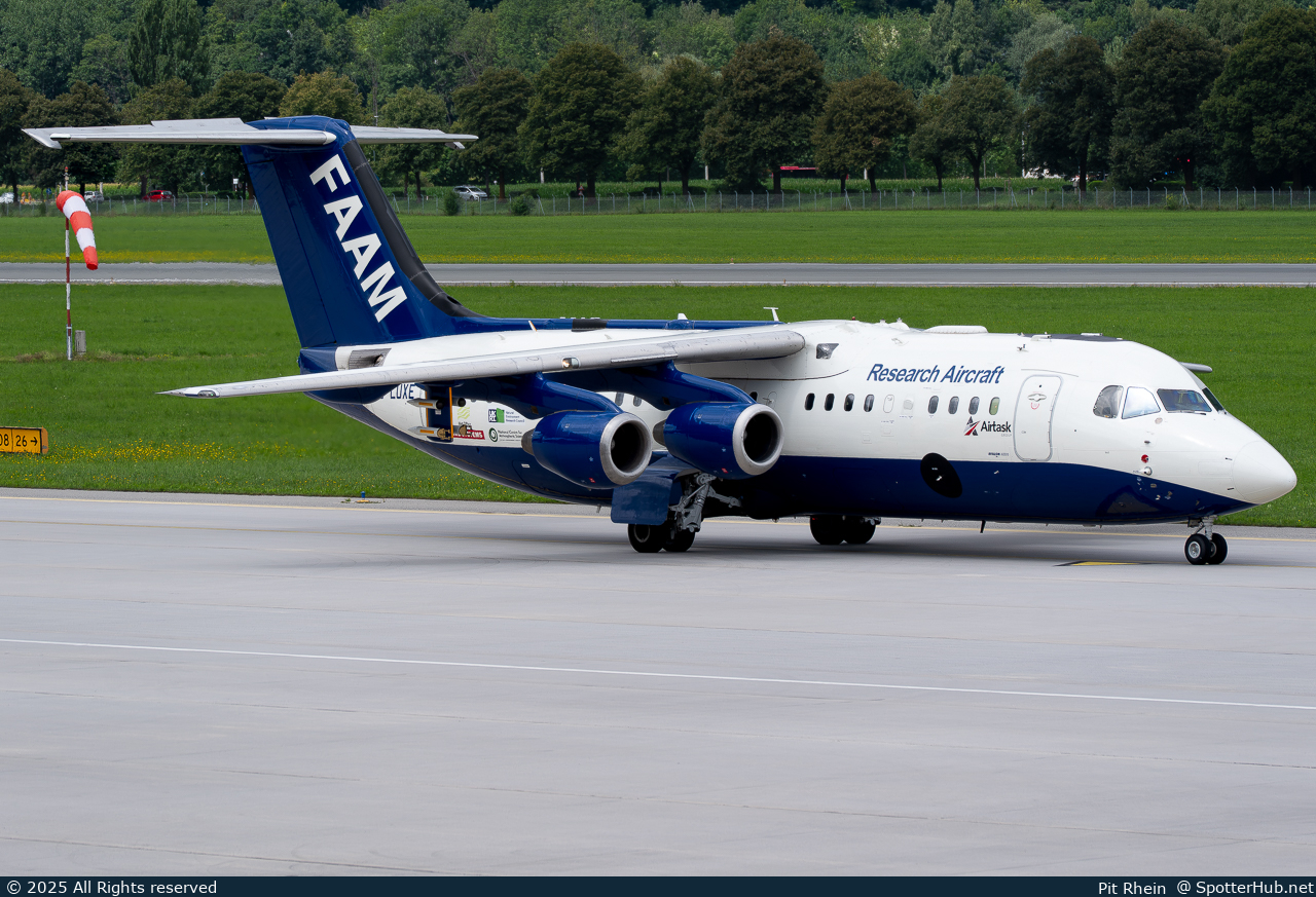Photo of G-LUXE - British Aerospace 146-301ARA operated by FAAM Airborne Laboratory (opb Airtask)