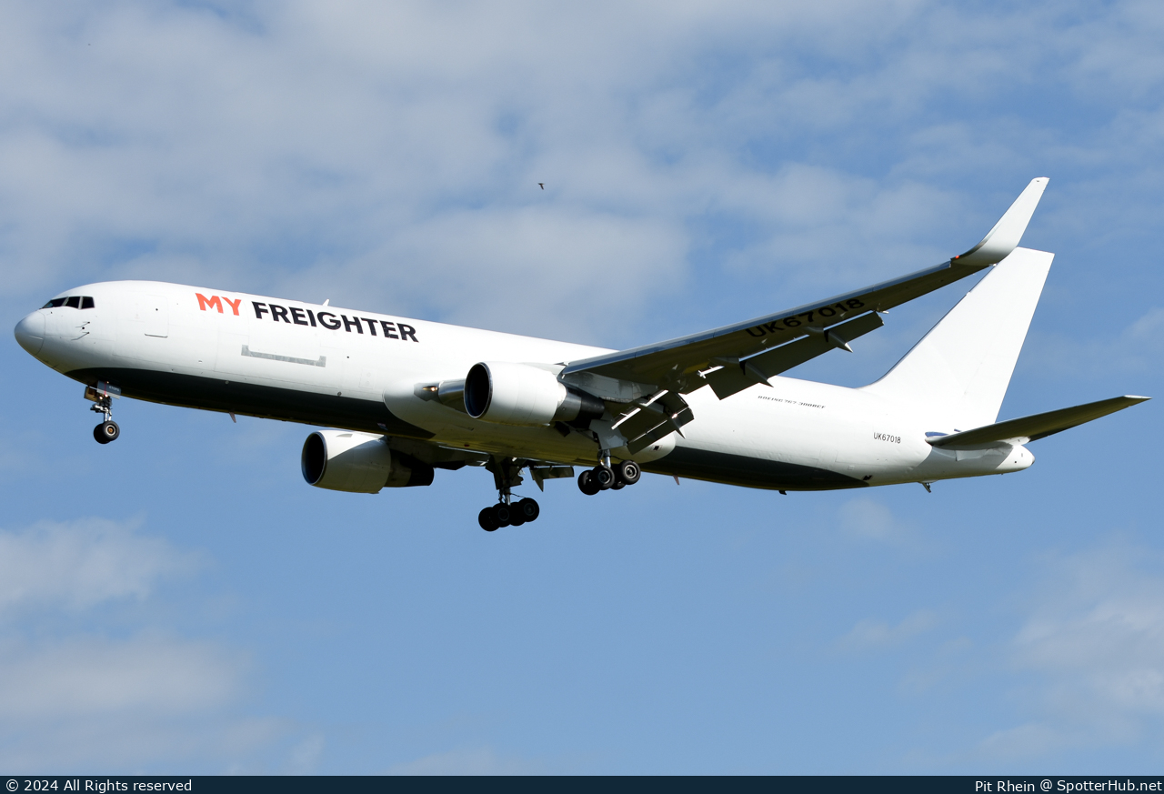 Photo of UK67018 - Boeing 767-333(ER)(BCF) operated by My Freighter
