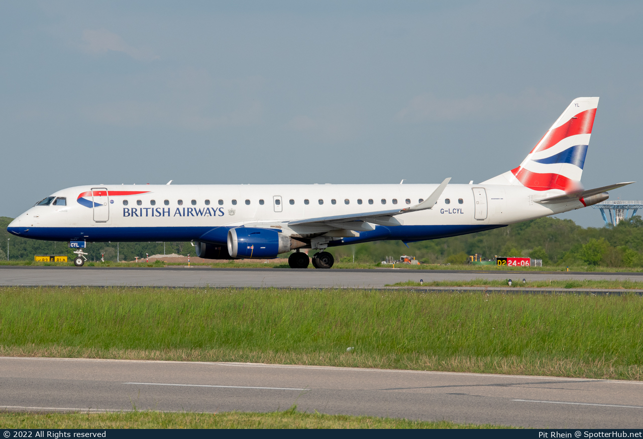 Photo of G-LCYL - Embraer ERJ-190SR operated by BA CityFlyer