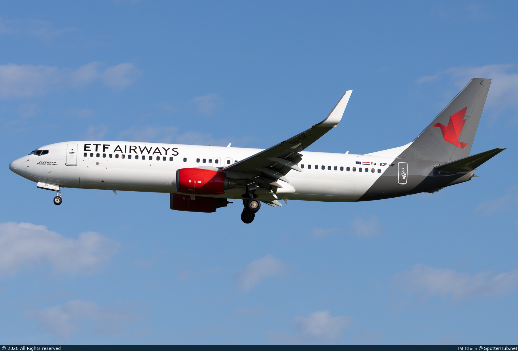 Photo of 9A-ICF - Boeing 737-8FZ operated by ETF Airways