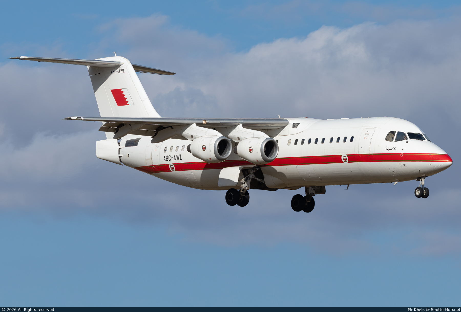 Photo of A9C-AWL - British Aerospace Avro RJ100 operated by Royal Bahraini Air Force