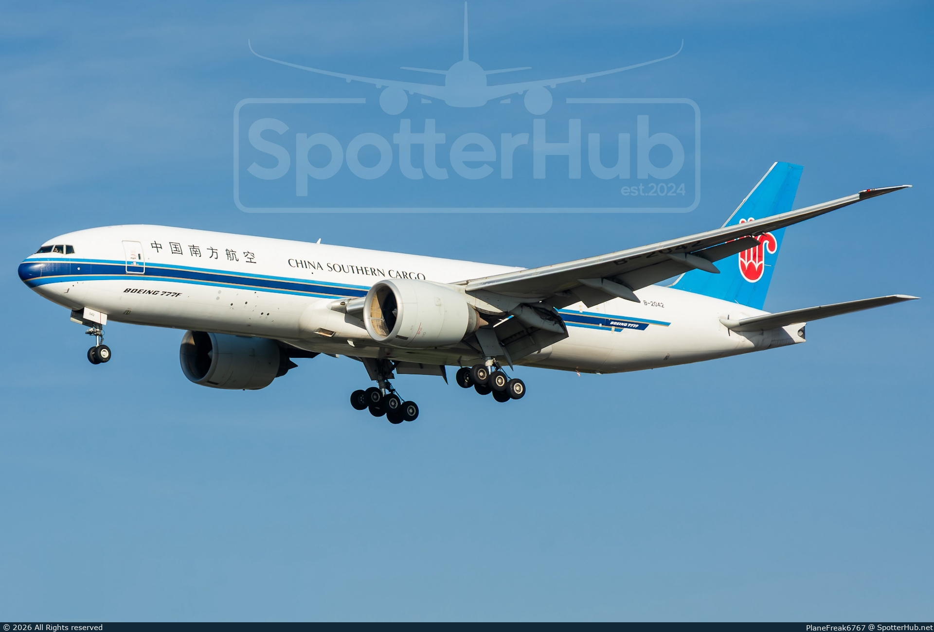 Photo of B-2042 - Boeing 777-F1B operated by China Southern Cargo