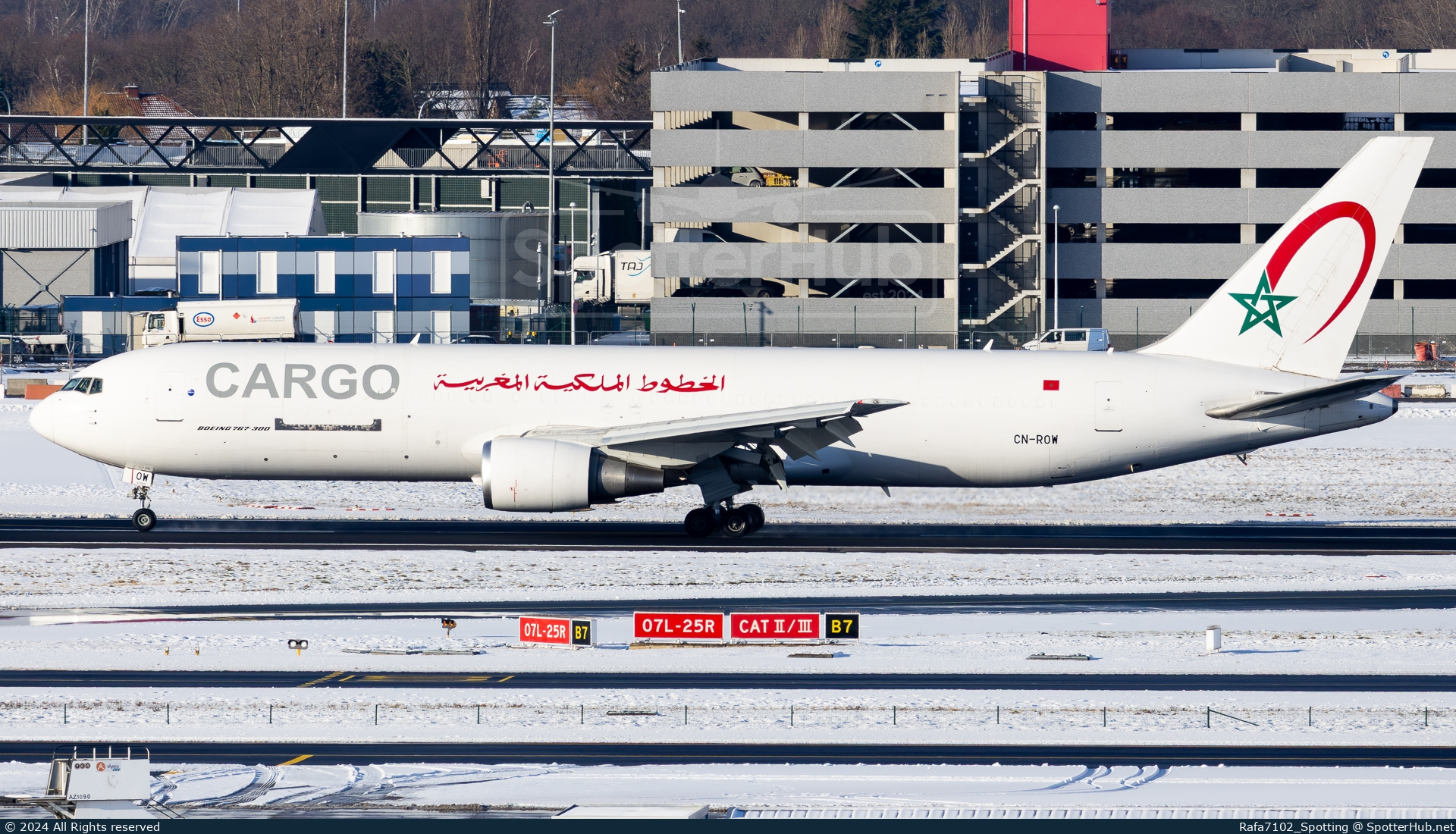 Photo of CN-ROW - Boeing 767-343(ER)(BCF) operated by Royal Air Maroc Cargo