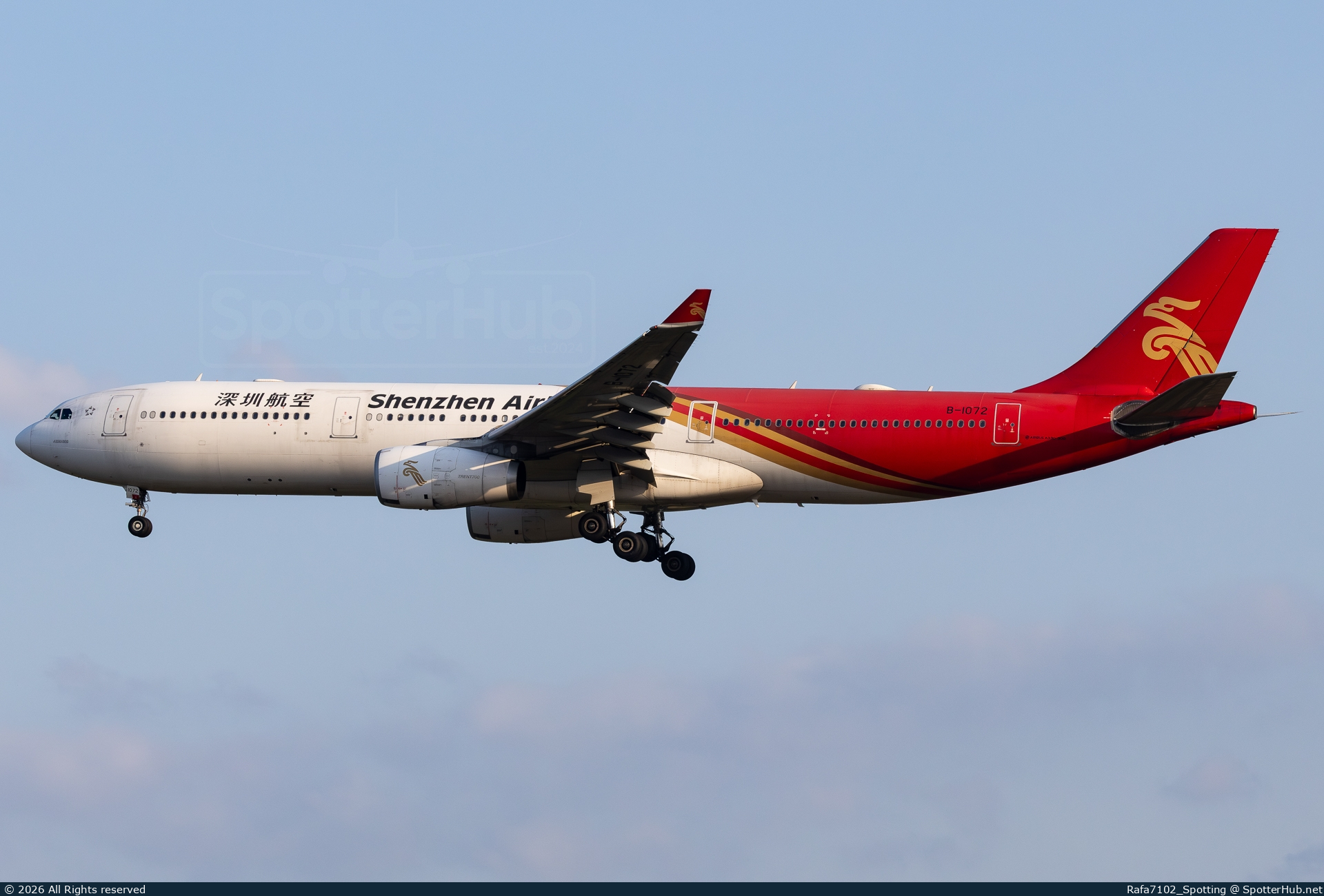 Photo of B-1072 - Airbus A330-343 operated by Shenzhen Airlines
