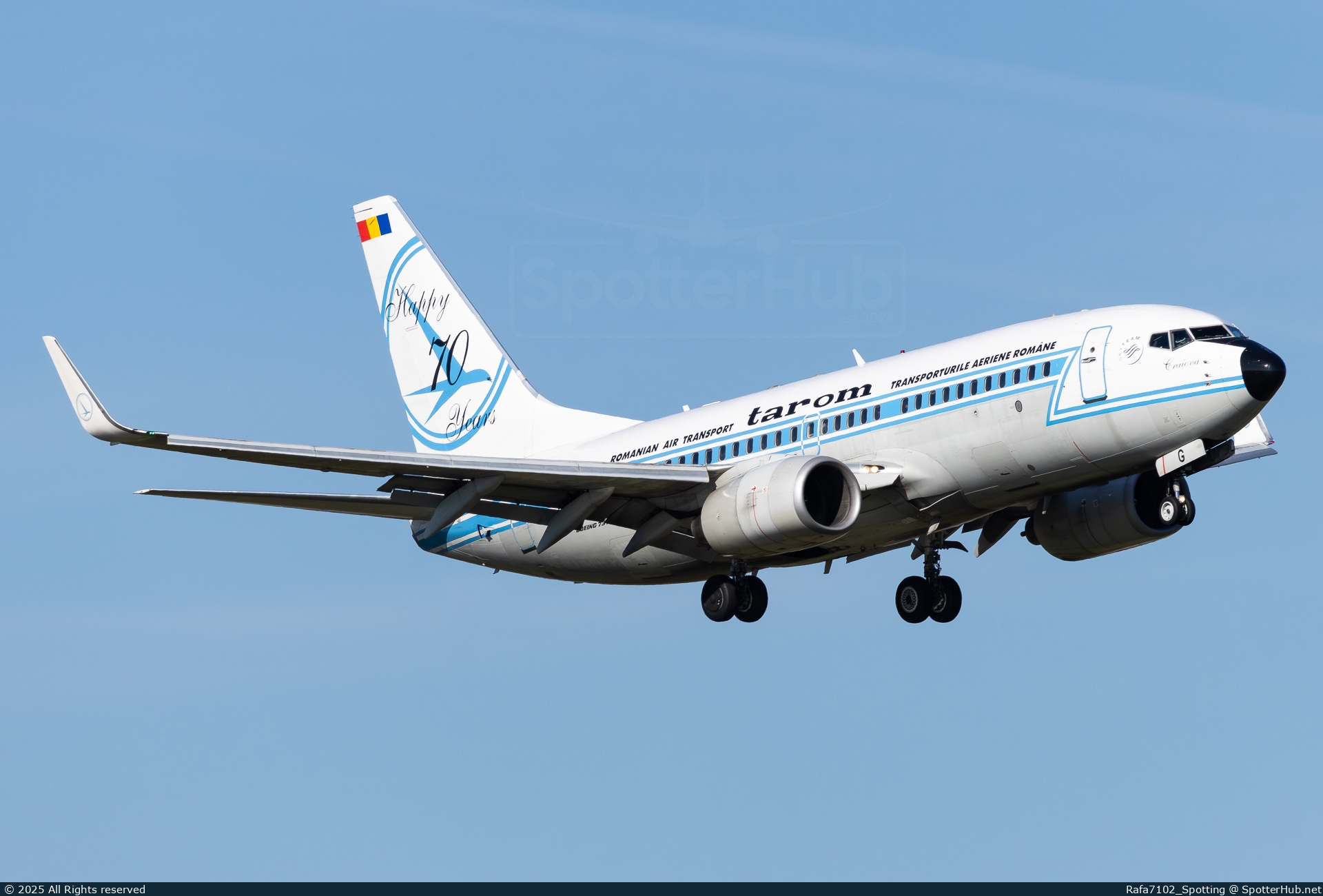 Photo of YR-BGG - Boeing 737-78J operated by Tarom - Romanian Air Transport