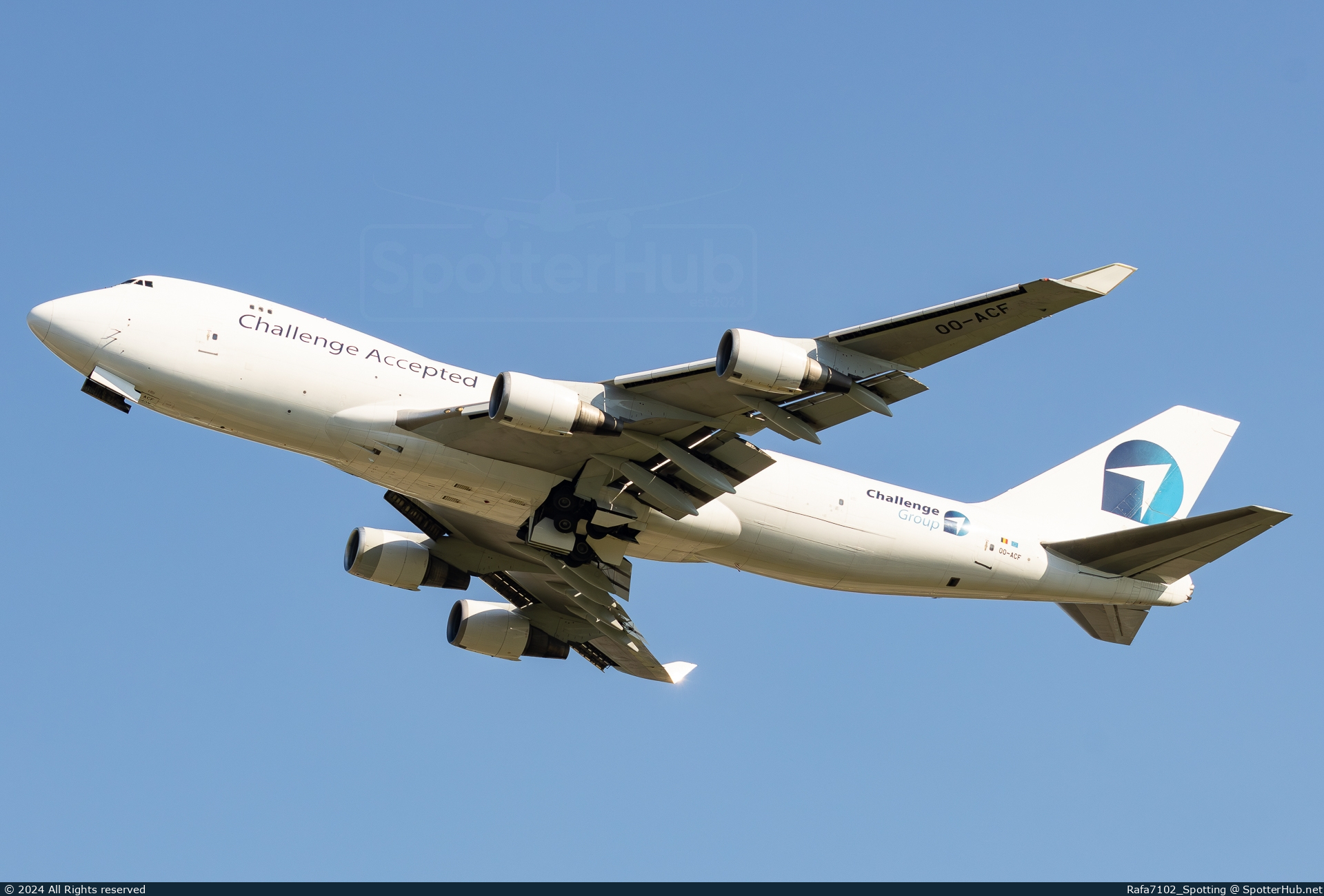 Photo of OO-ACF - Boeing 747-4EVF(ER) operated by Challenge Airlines BE