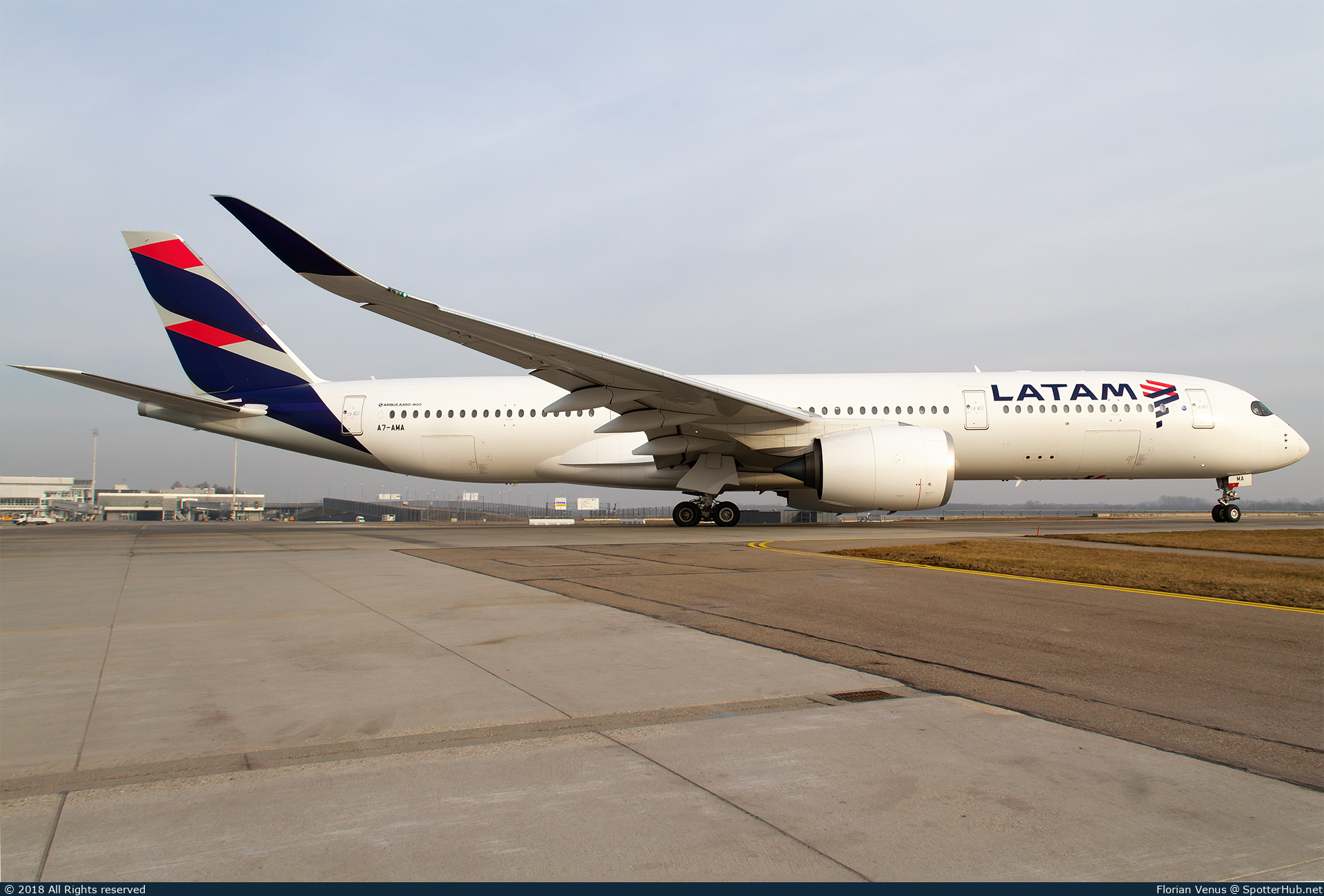 Photo of A7-AMA - Airbus A350-941 operated by Qatar Airways (opb LATAM Airlines Brasil)