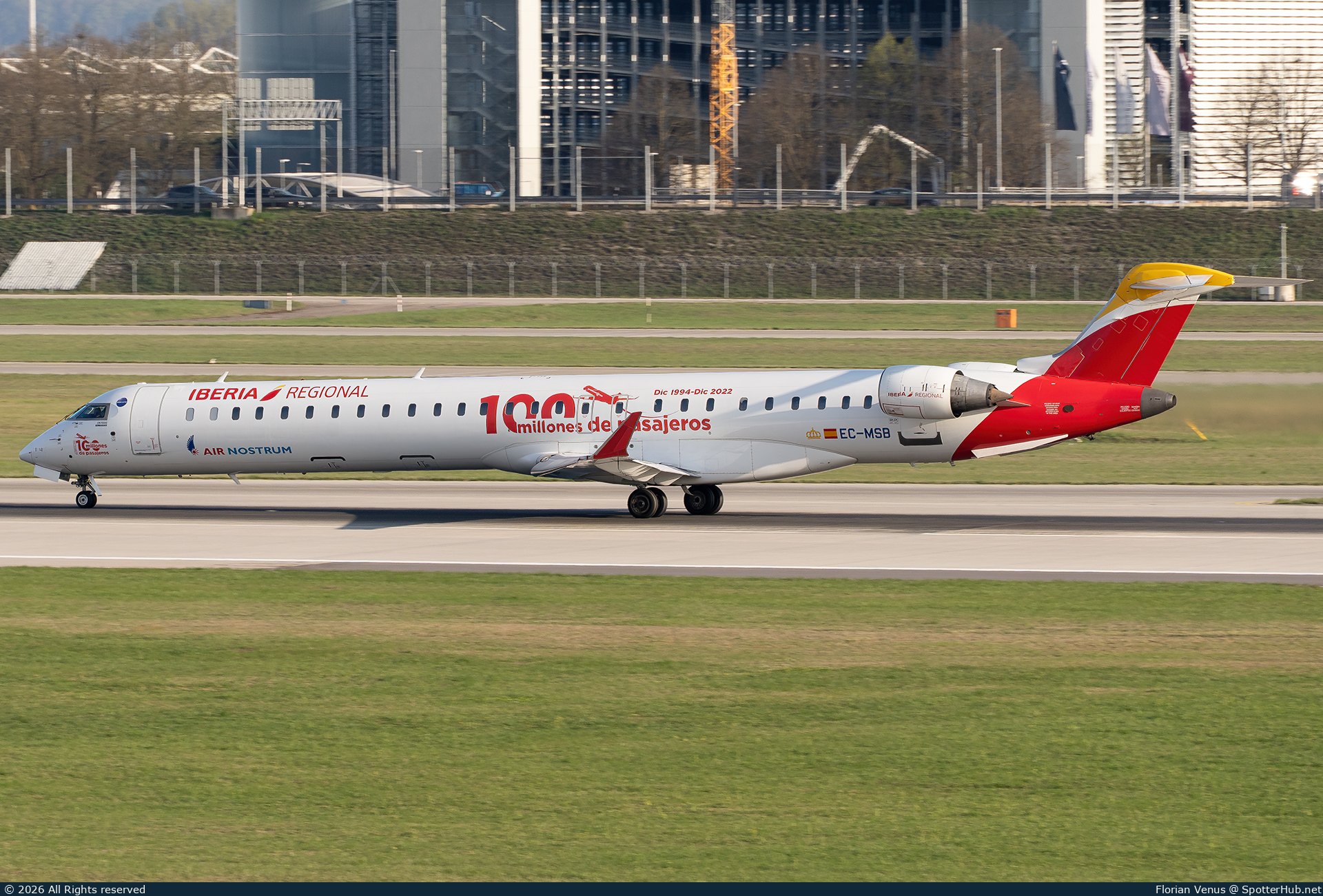 Photo of EC-MSB - Bombardier CRJ-1000 operated by Iberia Regional (opb Air Nostrum)