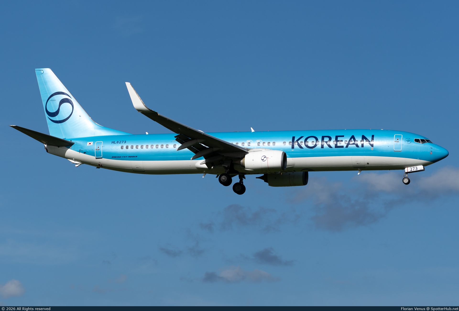 Photo of HL8273 - Boeing 737-9B5(ER) operated by Korean Air