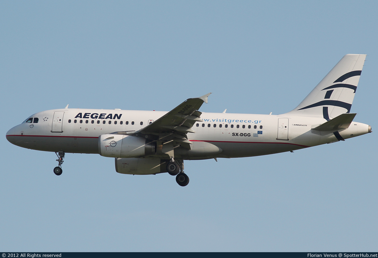 Photo of SX-DGG - Airbus A319-132 operated by Aegean Airlines