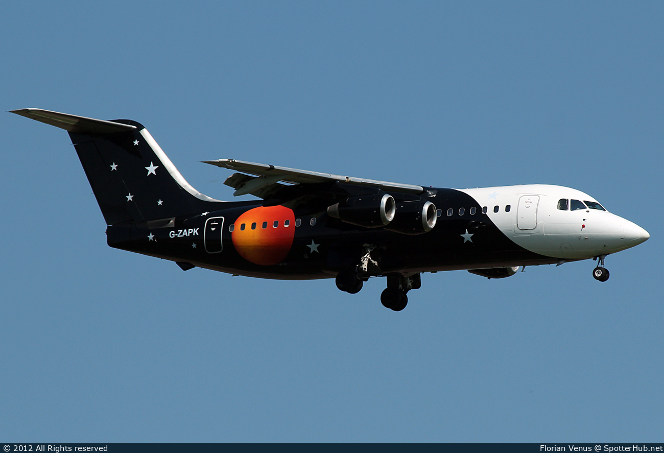 Photo of G-ZAPK - British Aerospace 146-200(QC) operated by Titan Airways