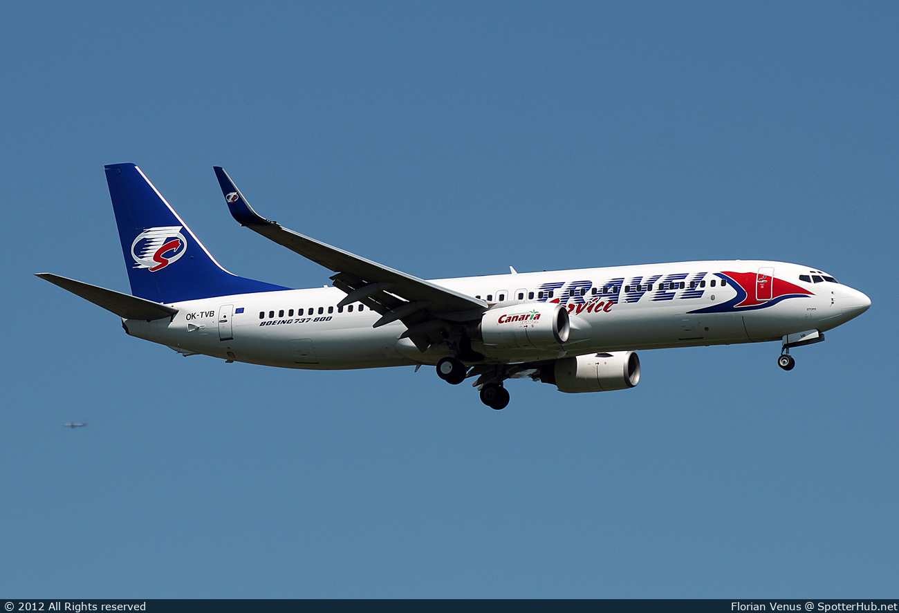 Photo of OK-TVB - Boeing 737-8CX operated by Travel Service