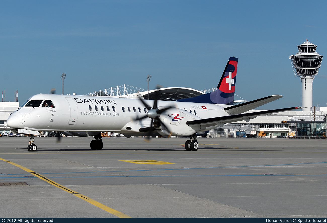 Photo of HB-IZJ - Saab 2000 operated by Darwin Airline