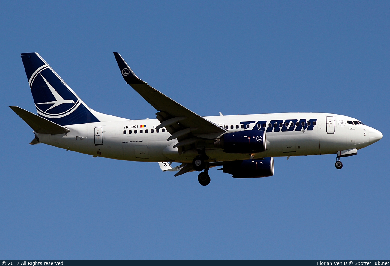 Photo of YR-BGI - Boeing 737-78J operated by Tarom - Romanian Air Transport