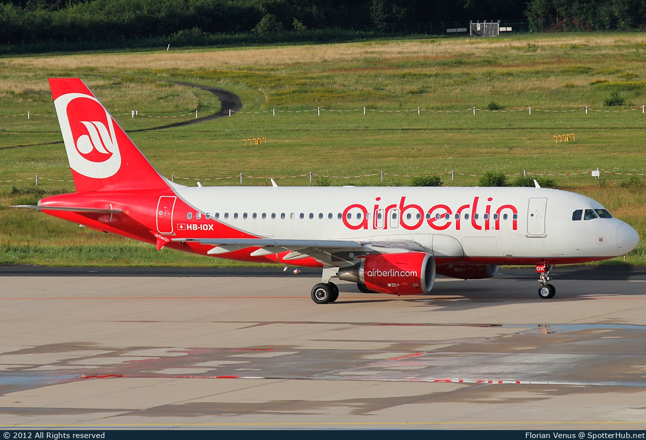 Photo of HB-IOX - Airbus A319-112 operated by Air Berlin (opb Belair Airlines)