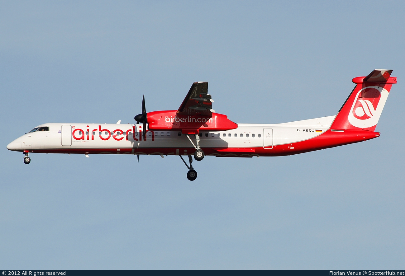 Photo of D-ABQJ - Bombardier DHC-8-402 Dash 8 Q400 operated by Air Berlin (opb LGW Luftfahrtgesellschaft Walter)