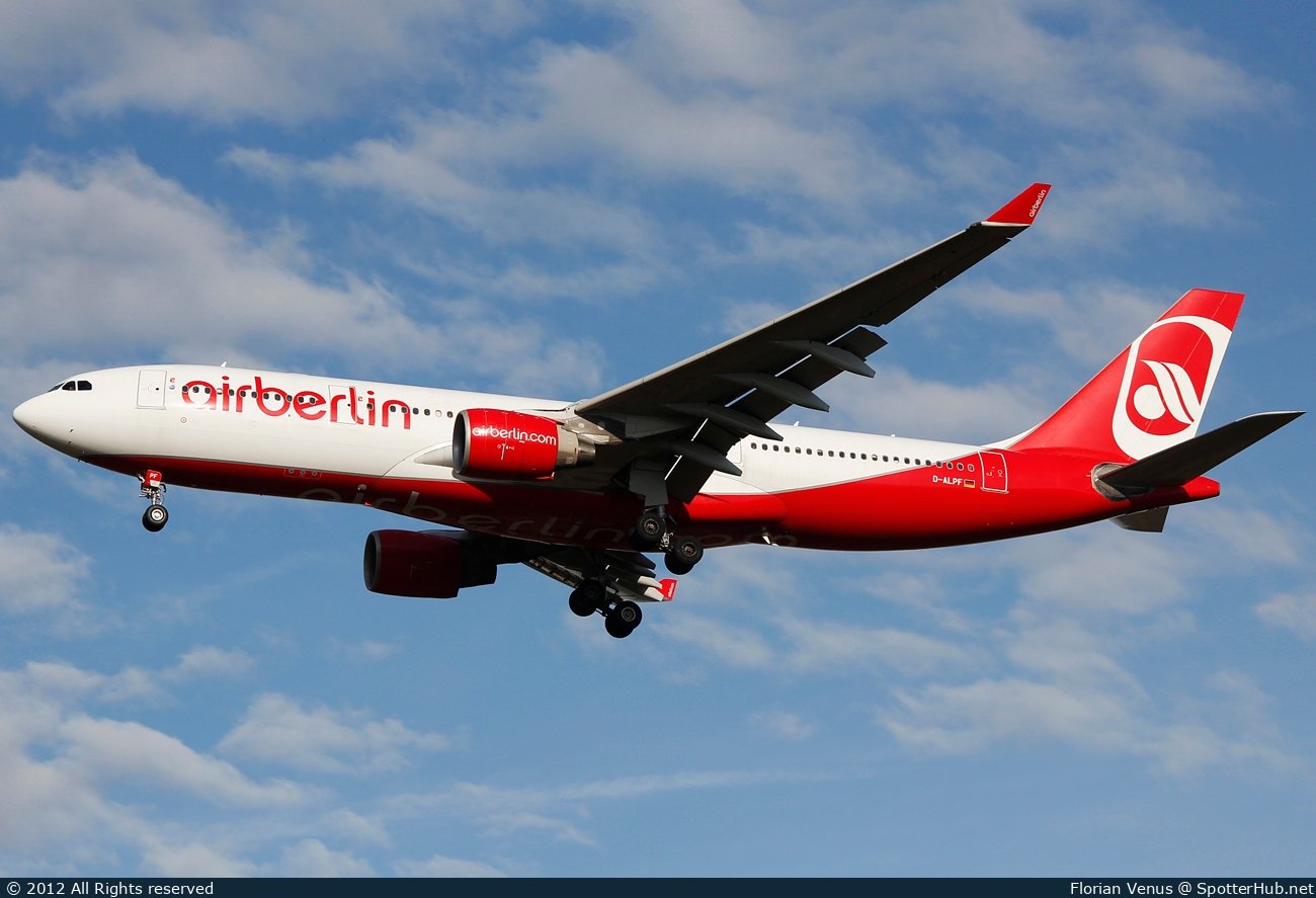 Photo of D-ALPF - Airbus A330-223 operated by Air Berlin