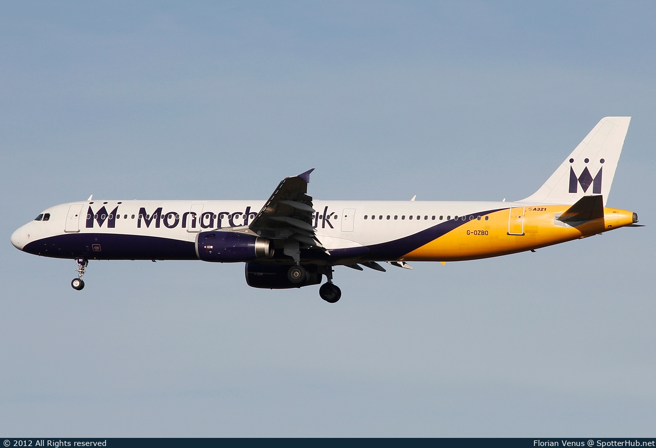 Photo of G-OZBO - Airbus A321-231 operated by Monarch Airlines