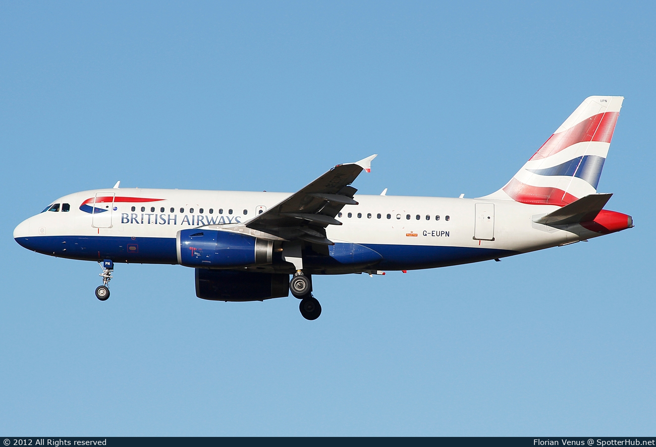 Photo of G-EUPN - Airbus A319-131 operated by British Airways