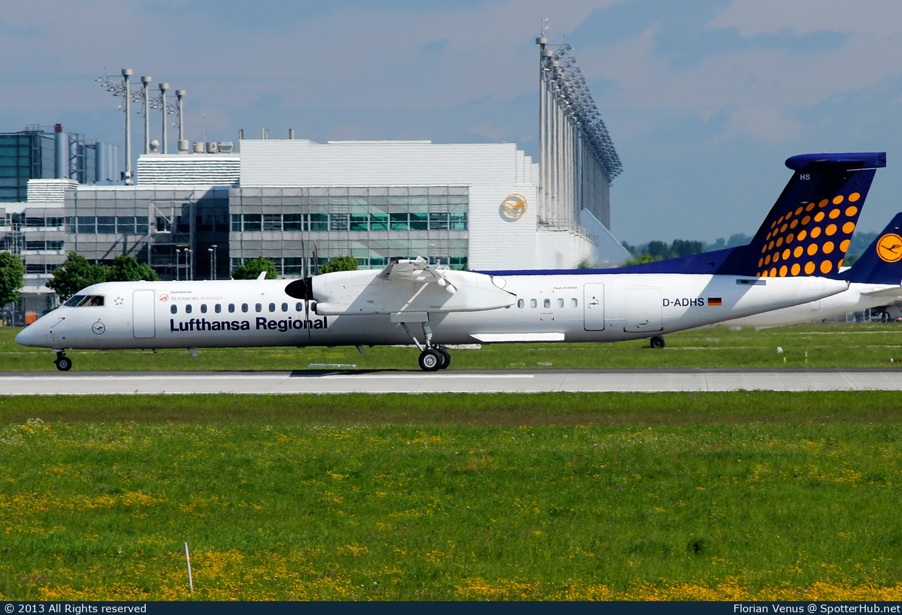 Photo of D-ADHS - Bombardier DHC-8-402 Dash 8 Q400 operated by Lufthansa Regional (opb Augsburg Airways)