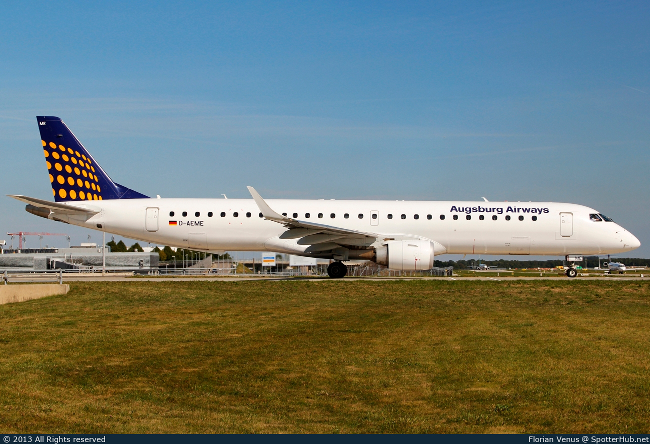 Photo of D-AEME - Embraer ERJ-195LR operated by Augsburg Airways