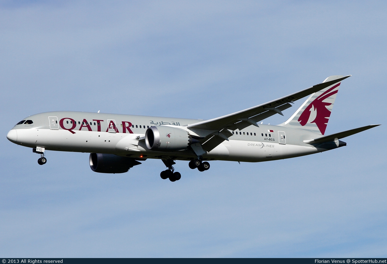 Photo of A7-BCG - Boeing 787-8 Dreamliner operated by Qatar Airways
