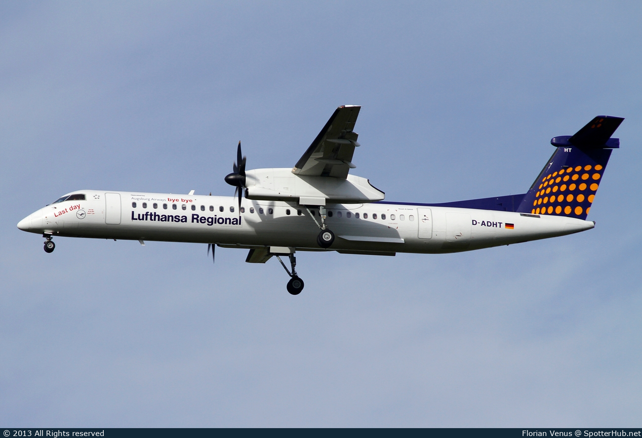 Photo of D-ADHT - Bombardier DHC-8-402 Dash 8 Q400 operated by Lufthansa Regional (opb Augsburg Airways)