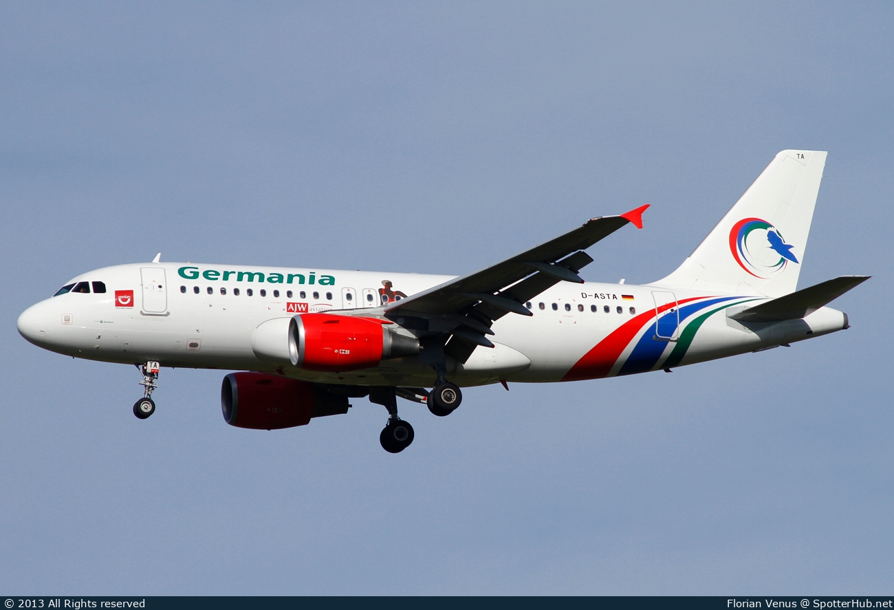 Photo of D-ASTA - Airbus A319-112 operated by Germania