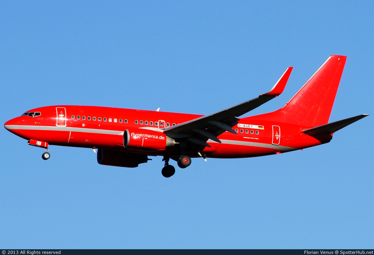 Photo of D-AGEY - Boeing 737-7L9 operated by Germania