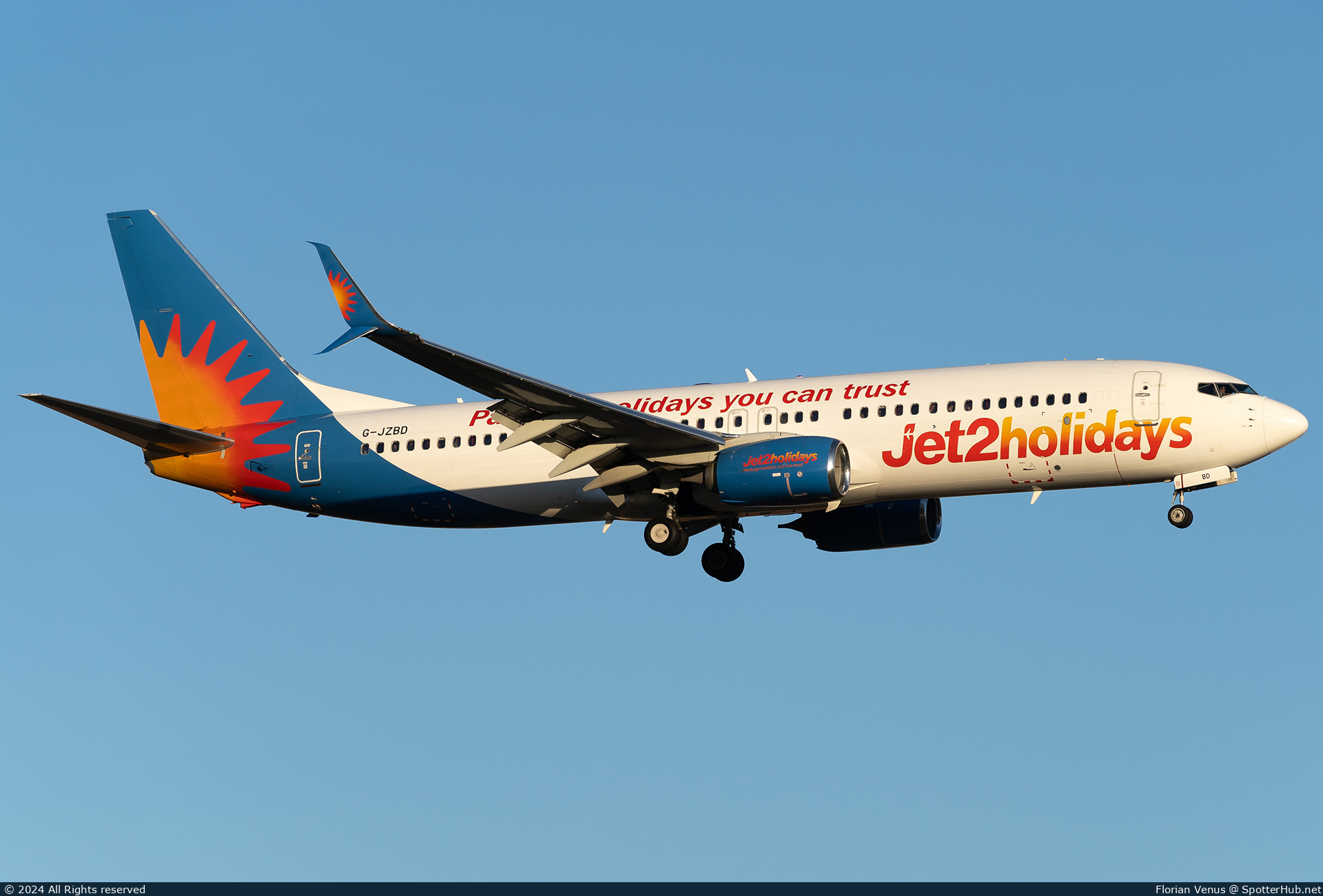 Photo of G-JZBD - Boeing 737-8MG operated by Jet2