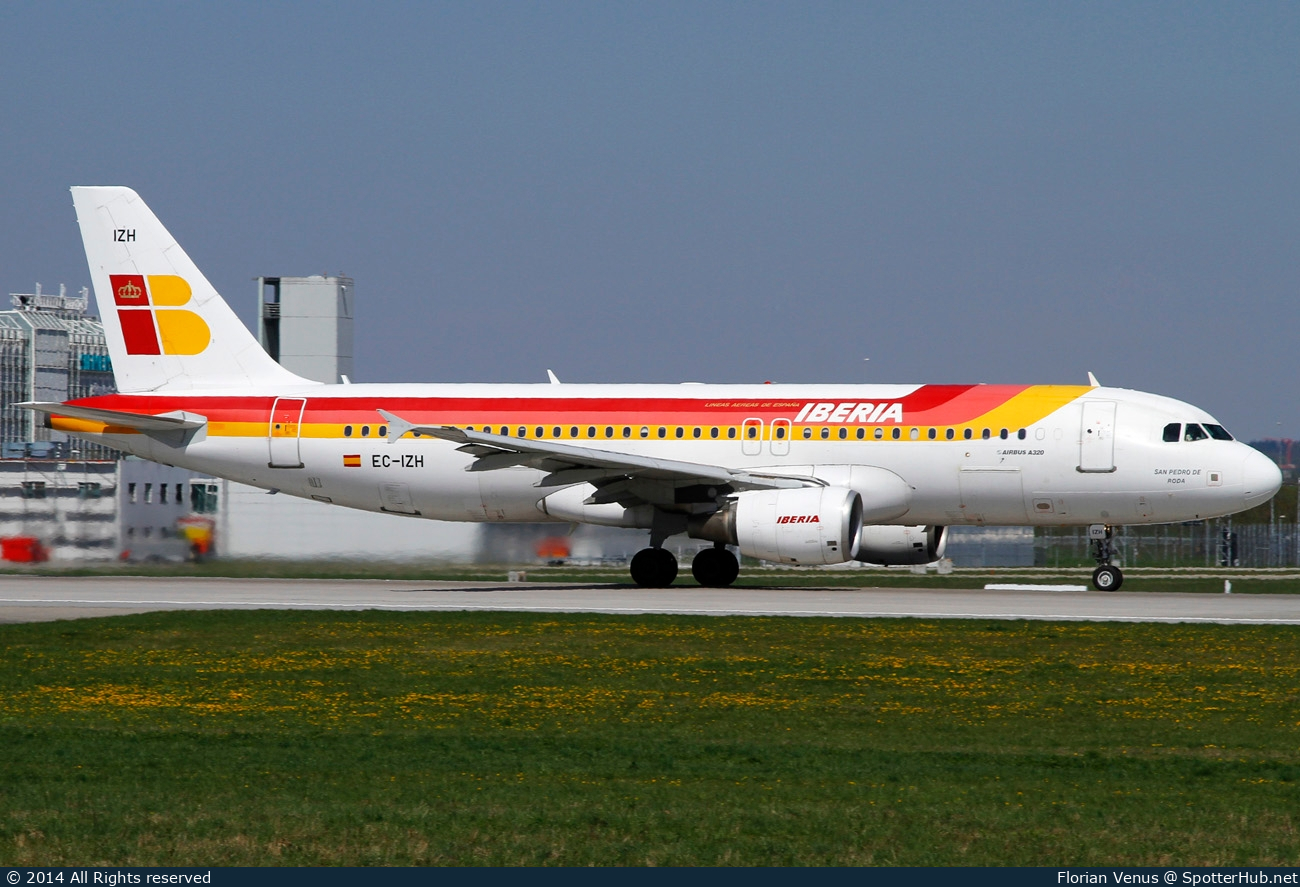 Photo of EC-IZH - Airbus A320-214 operated by Iberia