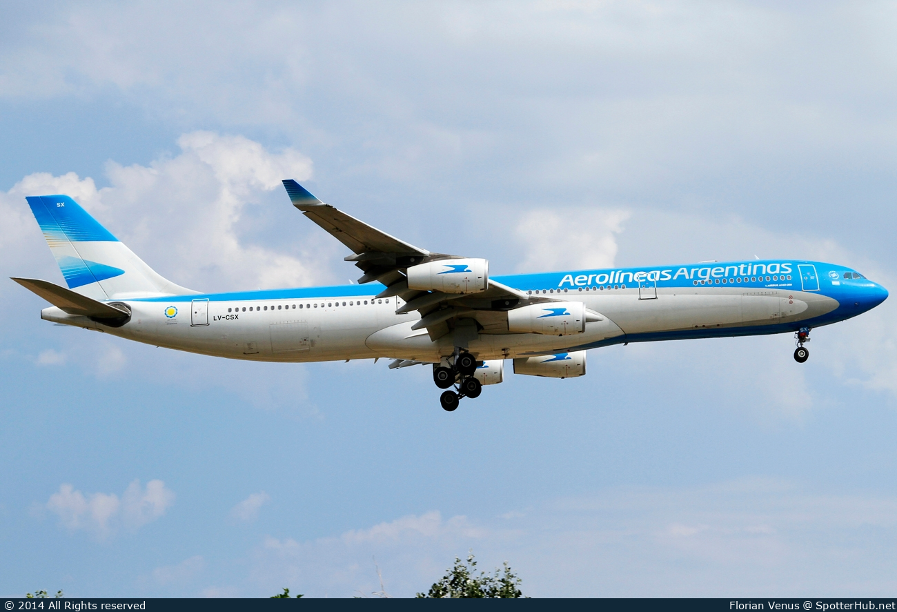 Photo of LV-CSX - Airbus A340-313 operated by Aerolíneas Argentinas