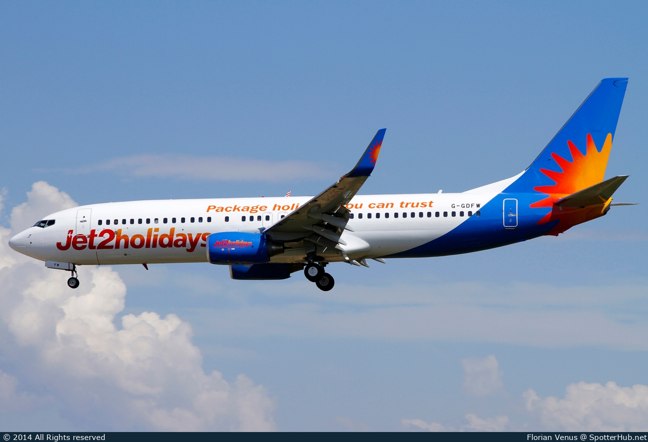 Photo of G-GDFW - Boeing 737-8K5 operated by Jet2