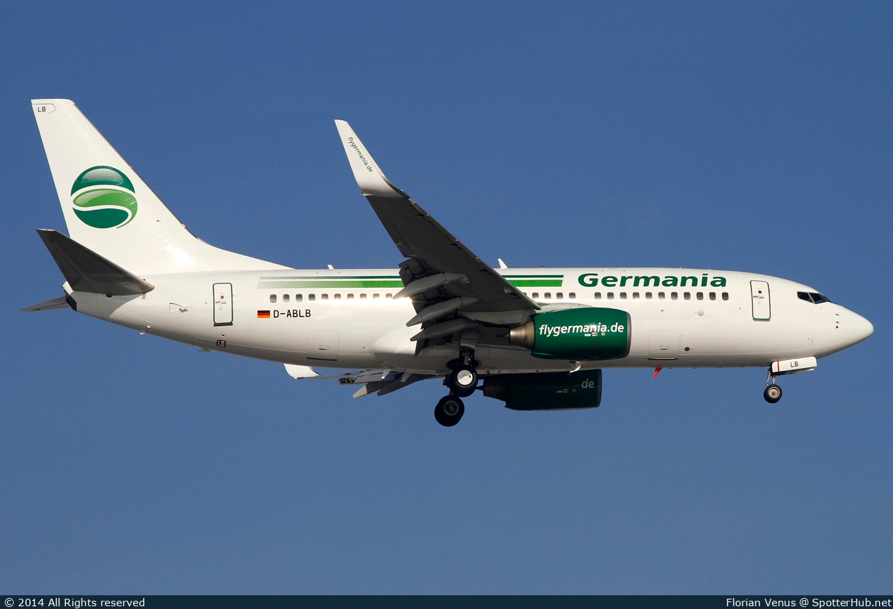 Photo of D-ABLB - Boeing 737-76J operated by Germania