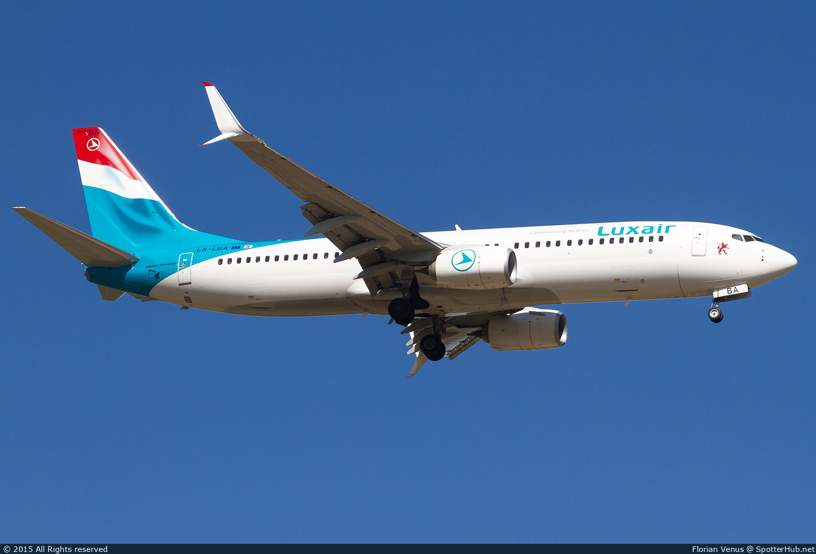 Photo of LX-LBA - Boeing 737-8C9 operated by Luxair