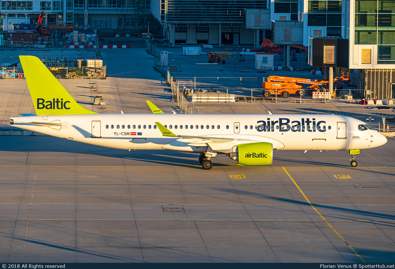 Photo of YL-CSM - Airbus A220-300 operated by airBaltic