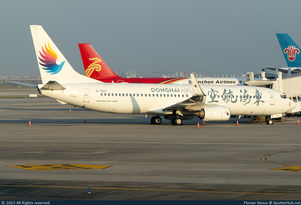 Photo of B-7631 - Boeing 737-83Z operated by Donghai Airlines