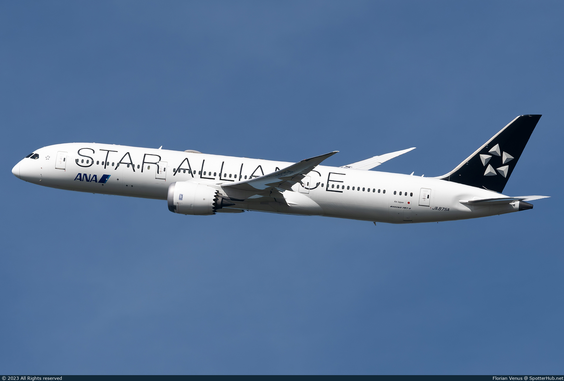 Photo of JA875A - Boeing 787-9 Dreamliner operated by ANA All Nippon Airways (opb Air Japan)