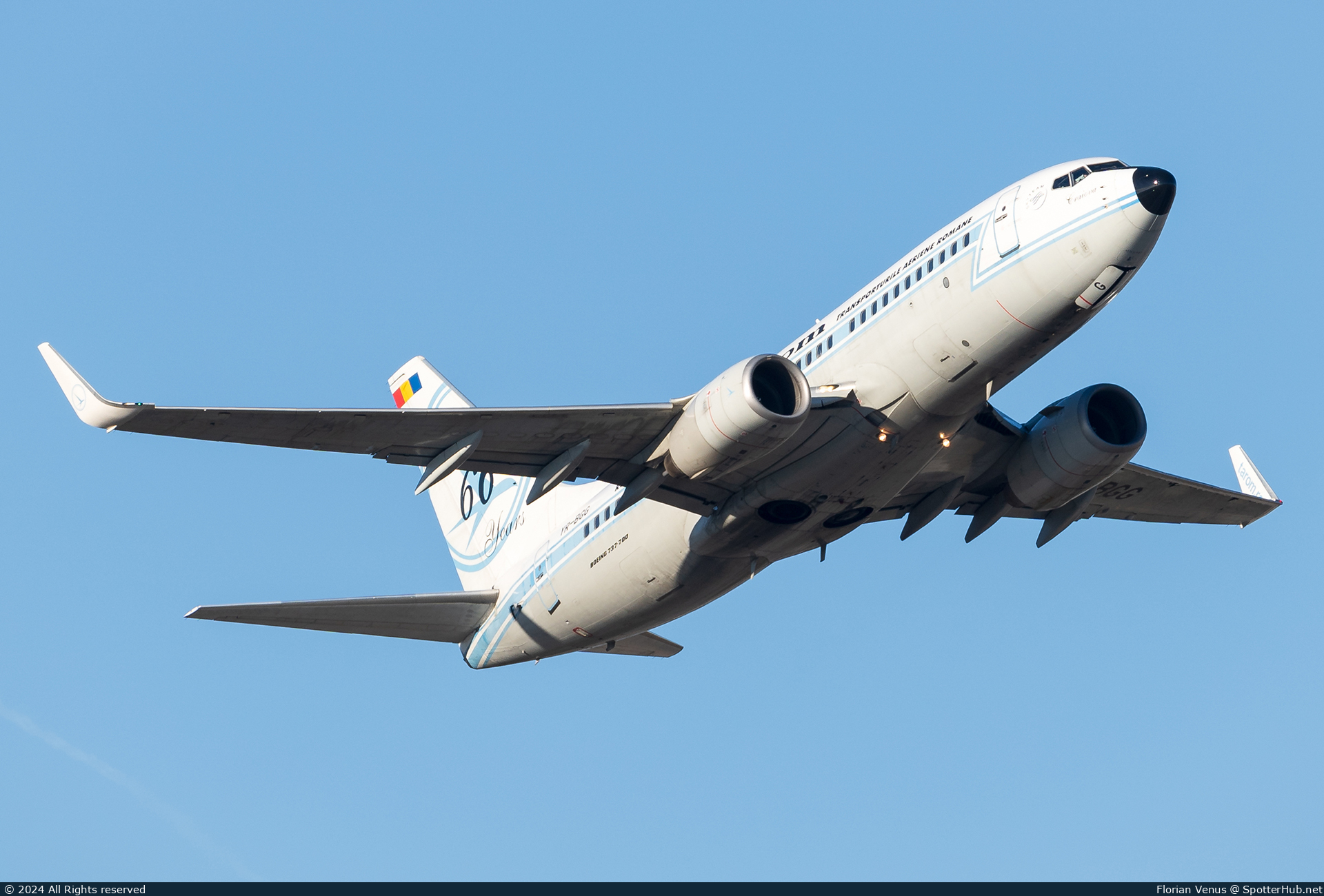 Photo of YR-BGG - Boeing 737-78J operated by Tarom - Romanian Air Transport