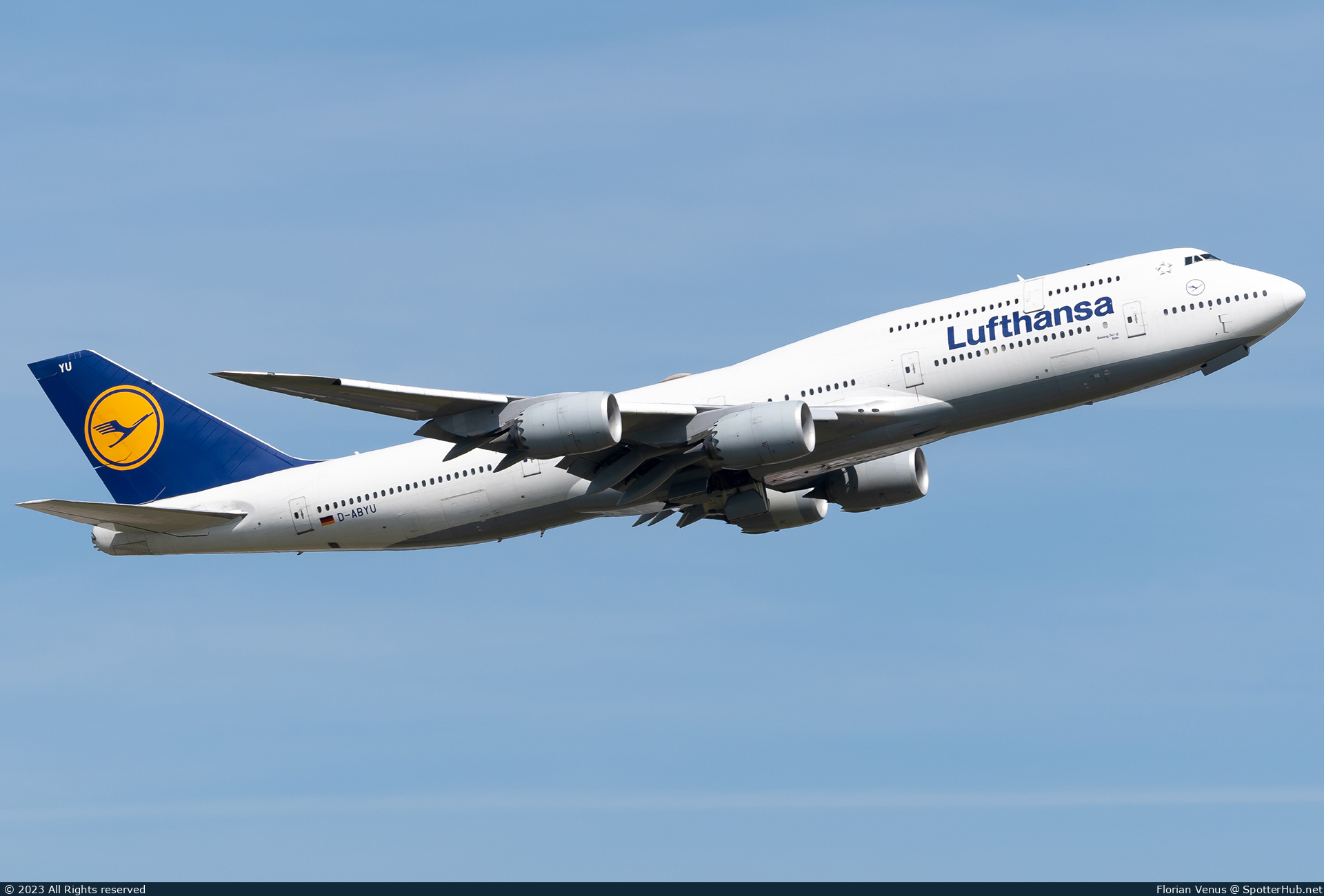 Photo of D-ABYU - Boeing 747-830 operated by Lufthansa